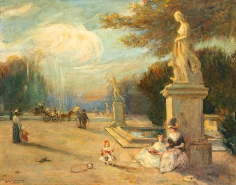 Scène au jardin des Tuileries