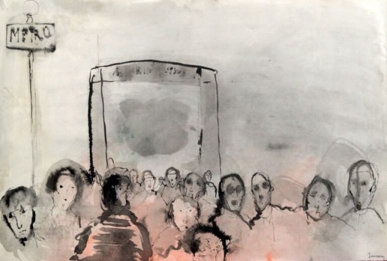 Scène avec des personnages, circa 1968-1970