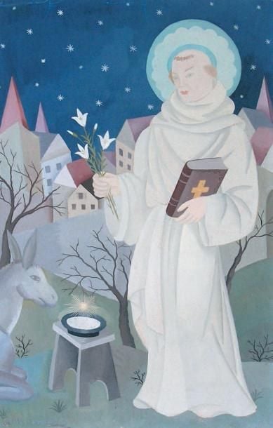 Scène biblique (1934) Tempera sur papier, signée et datée en bas à gauche 41 x 26 cm (à vue)