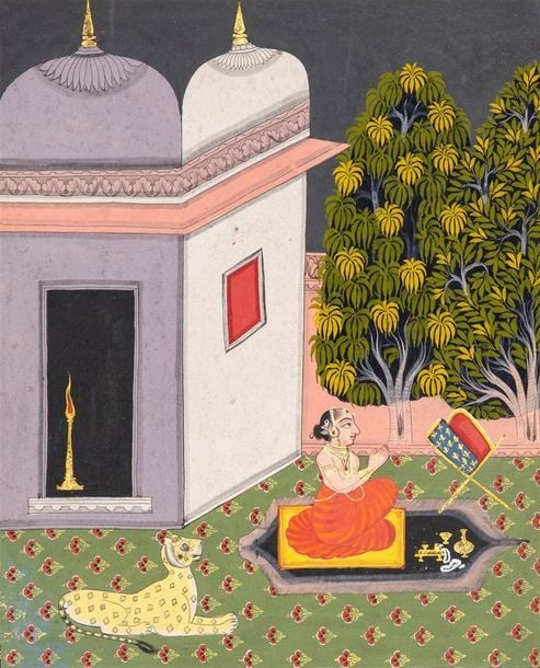 Scène d'un Ragamala - Bangal Ragini