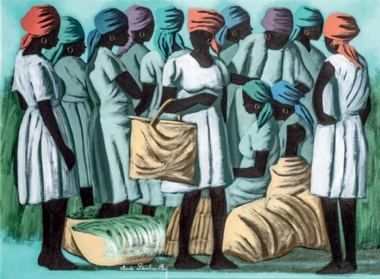Scène de marché