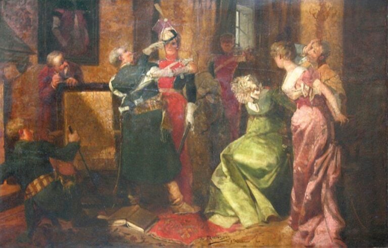 Scène historique (1900) Huile sur toil