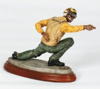 Shooter Figurine représentant le membre d'équipage chargé du catapultage des avions embarqués sur les porte-avions de l'