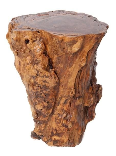 Socle confectionné à partir d'un tronc d'arbre massi