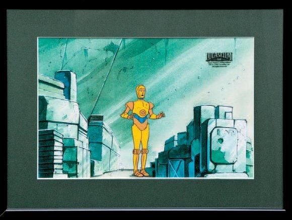 Star Wars Celluloïd original, Droids - Ce celluloïd est un des dessins originaux d'animation qui a servi à la réalisation d'un épisode de la série télévisée Droid