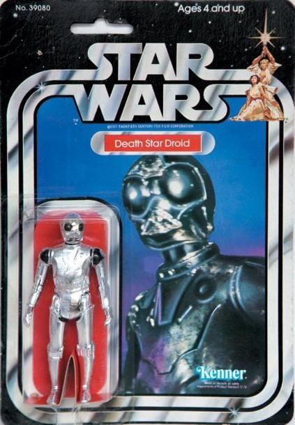 Star Wars - Death Star Droid - SW 21-backs Neuf en Blister USA, 1978 Figurine articulée de 10 cm en plastique avec accessoires Produite par Kenner