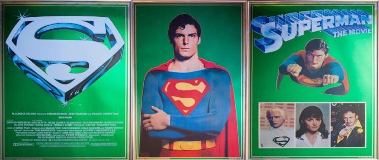 Superman Lot de 3 Affiches Superman The Movie Limitée en Mylar par Reflective Art USA Bon éta