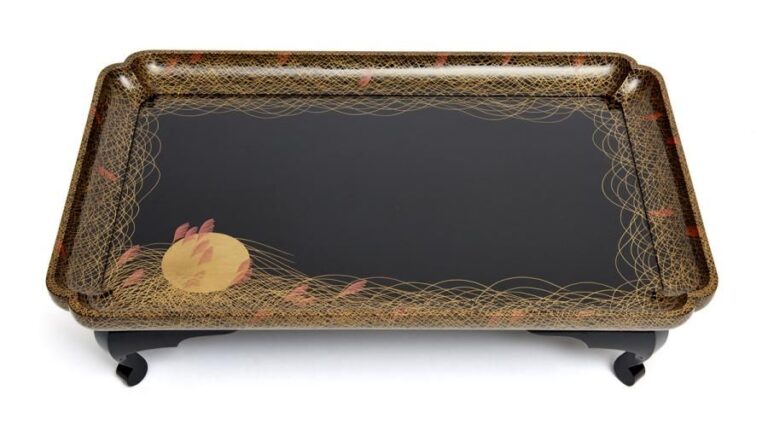 Table basse garnie de laque (zen) avec une bordur