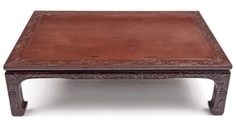 TABLE BASSE (zataku) en bois garnie de style kamakurabor