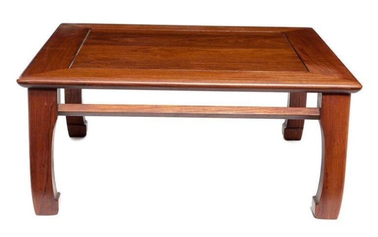 Table basse (zataku) en bois keyaki (zelkova