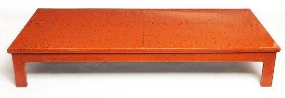 Table basse (zataku) en laque rouge negoro-nur