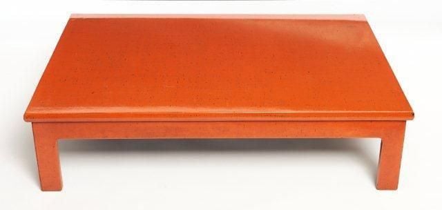 Table basse (zataku) en laque rouge negoro-nur