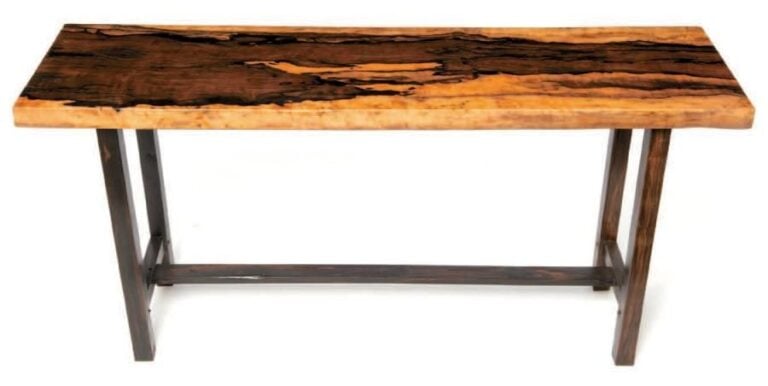 Table en bois massif de Mabolo Kamagong provenant des Philippine