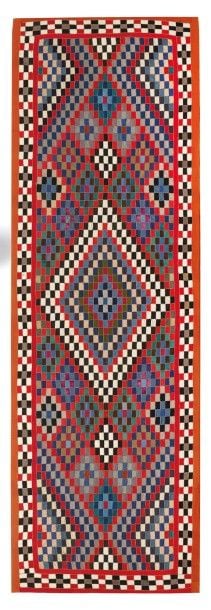 Textile Rashti à décor géométrique