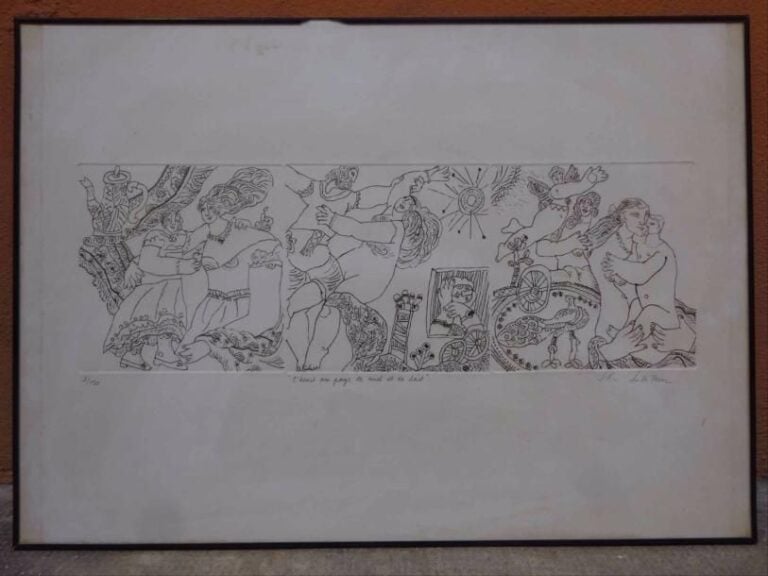 Théo TOBIASSE (1927-2012) "C'était pays de miel et de lait" Suite de trois eaux-fortes / triptyque sur papie
