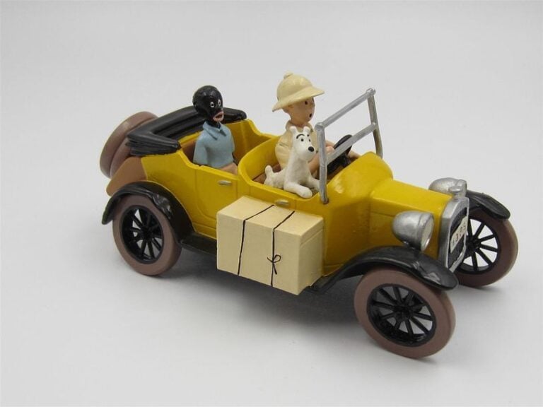 « Tintin au Congo » Tintin, Milou et Coco dans la voiture,