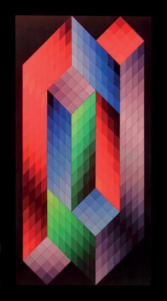 Torony, 1974 Estampe gélatinée d'époque Titrée, cachet des Éditions du Griffon, Neuchâtel au dos 81 x 44 cm