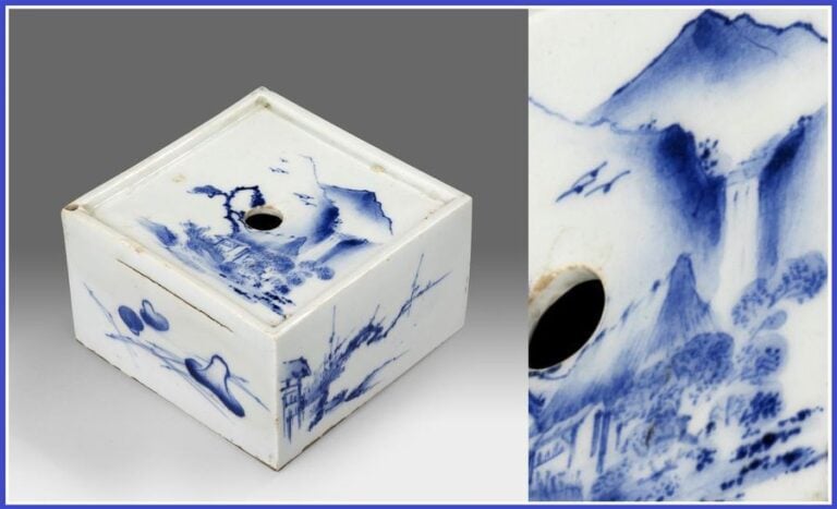 TRES GRAND COMPTE-GOUTTES EN PORCELAINE