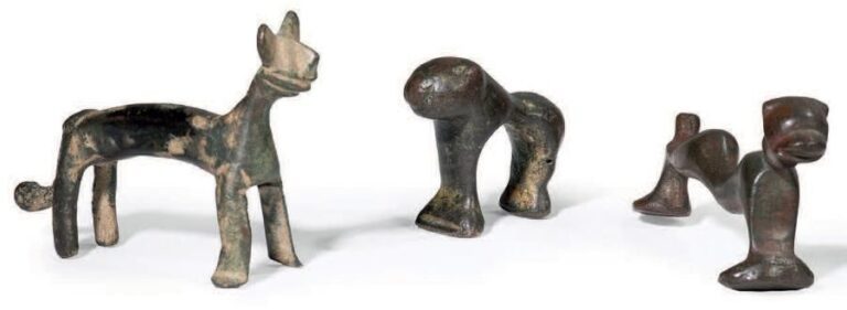 Trois petits bronzes animaliers