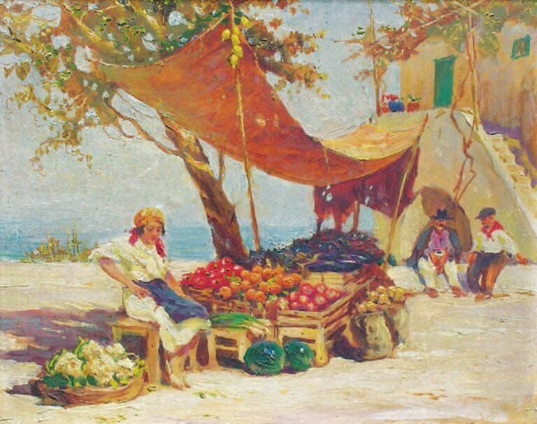 Une boutique à Capri Huile sur carto