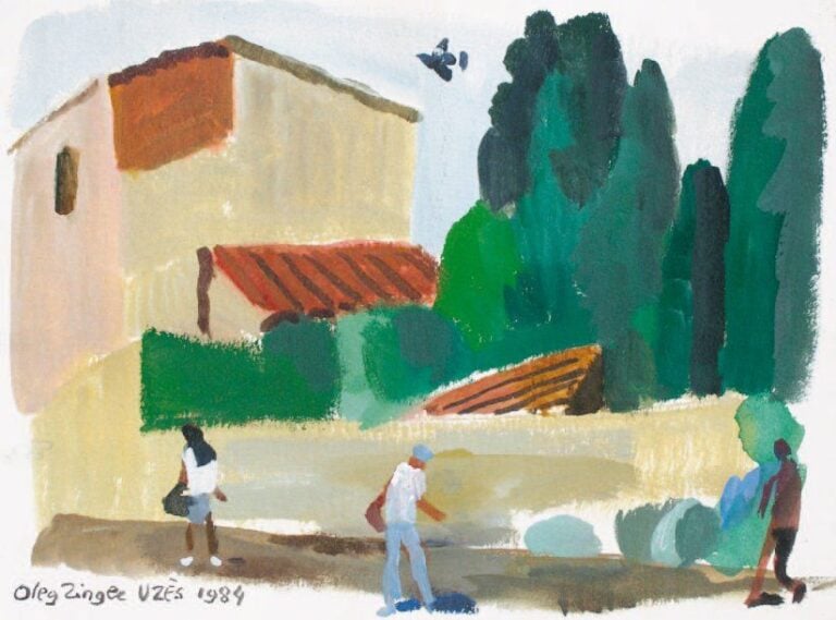 Uzès (1984) Gouache sur papie