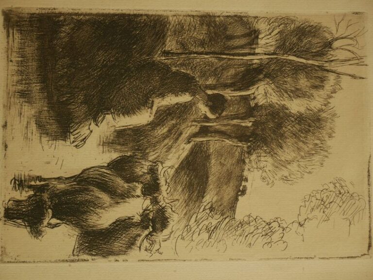 Vachère au bord de l'eau, 1890 (Delteil, 93)
