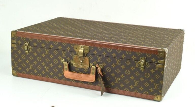 Valise Alzer en toile monogram, chiffrée au devant