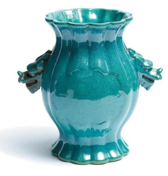 Vase chinois Yijun en forme de fleur de pommier sauvage (haitang