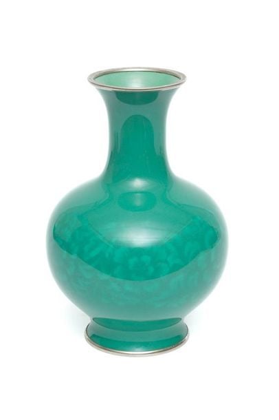 VASE CLOISONNE GLOBULAIRE PAR L'ATELIER D'ANDO