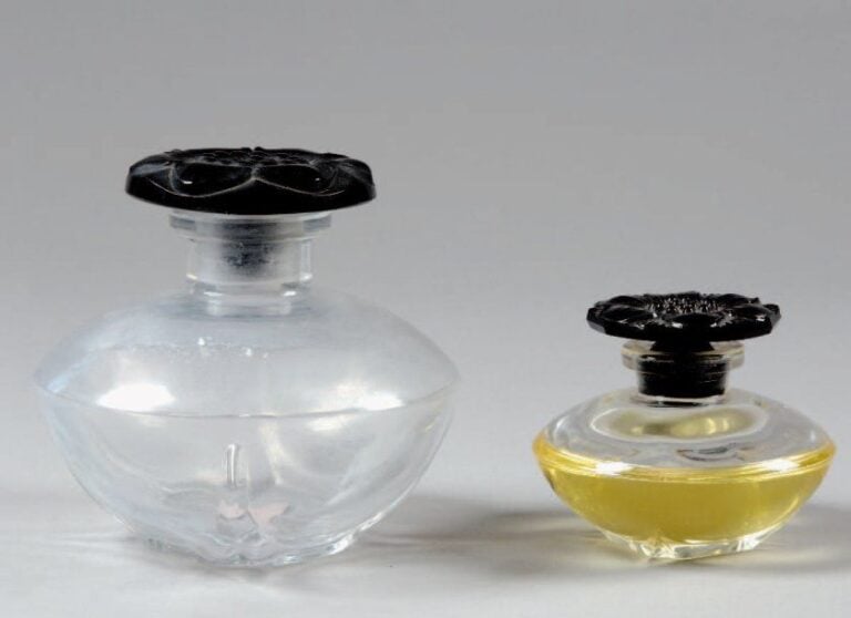 (verrier) Deux flacons Caron pour « Le narcisse noir
