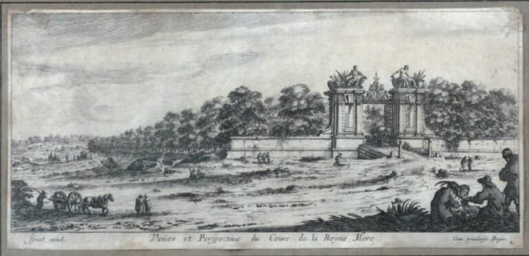 Veües et perspective du cours de la Reyne Mèr