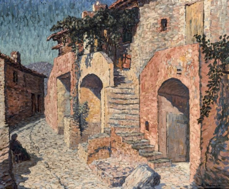 Vieilles maisons saurasines à Collioure, 1939