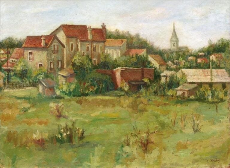 Village au clocher (c