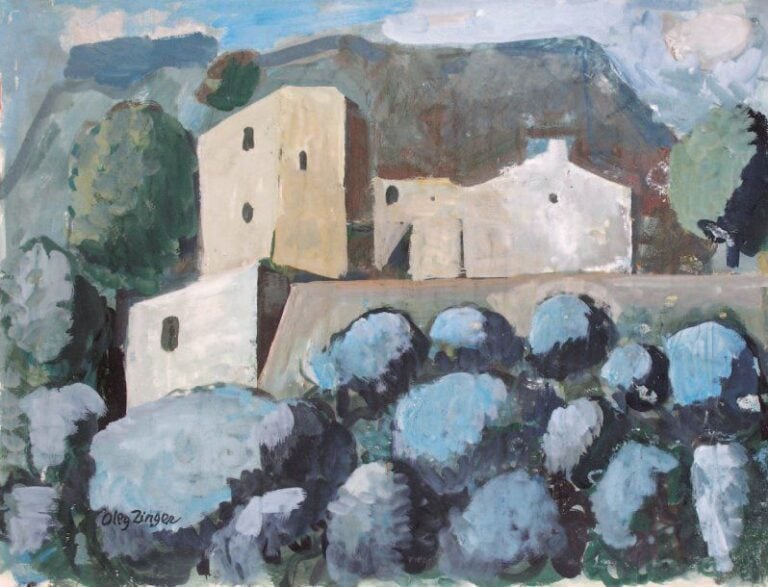 Village en Provence Huile sur carto