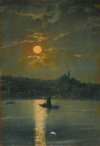 Vue d'Istanbul/Nature morte (1916) Huile sur tôle (double face) Signée de chaque côté et datée en bas à droite 52 x 35,5 cm