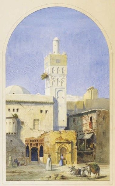 Vue d'une mosquée Alexandre François Caminade (1789 - 1862) Signé en bas à gauche
