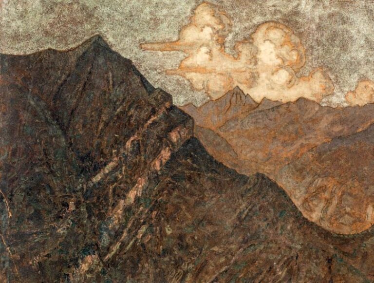 Vue de Côme: crête orientale du Cracione (les Dolomites)