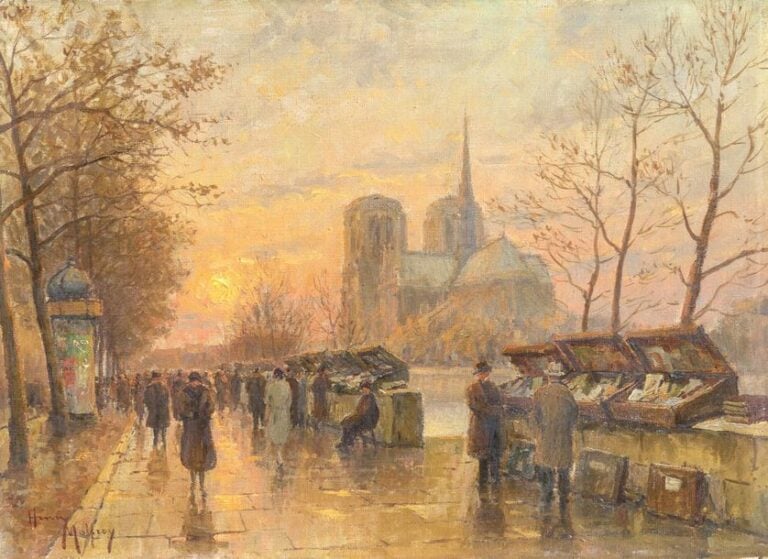 Vue de Paris, les bouquiniste et Notre-Dame