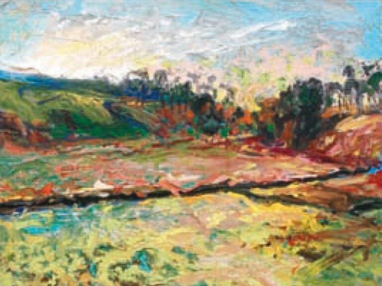 Walker Creek II Huile sur toile, signée et datée 97 46 x 61 cm