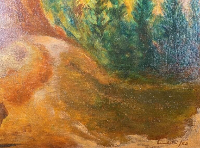 William EINSTEIN (1907-1972) - Paysage allégorique - Huile sur toile - Signée e…
