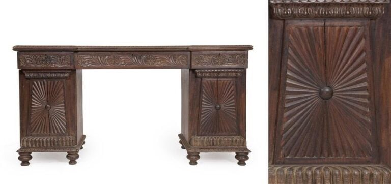 [X] MEUBLE ARGENTIER EN BOIS INDIGENE