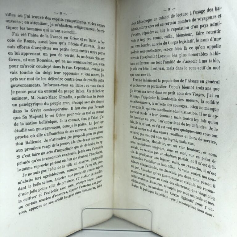 ABOUT (Edmond). - Lettre a M. Keller. Édité à Paris chez E. Dentu en 1861. De f…
