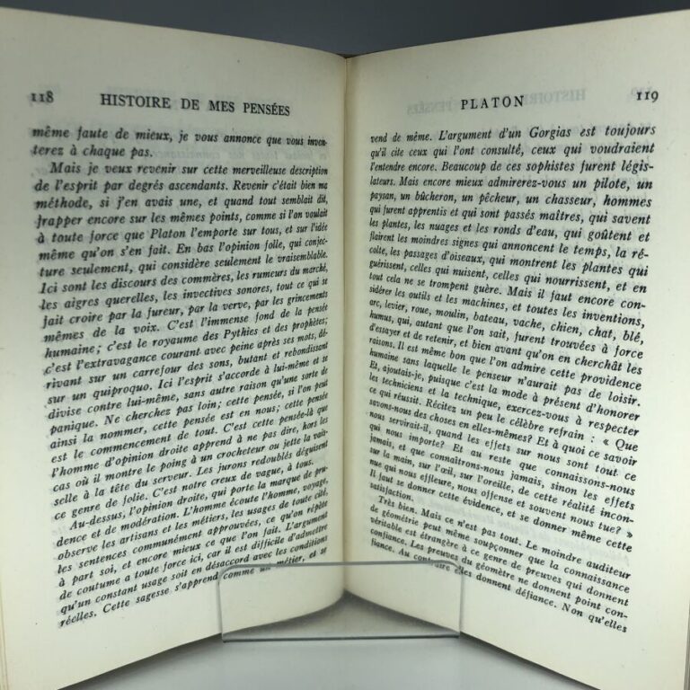 ALAIN. - Histoire de mes pensées. Édité à Paris chez Gallimard en 1944. De form…