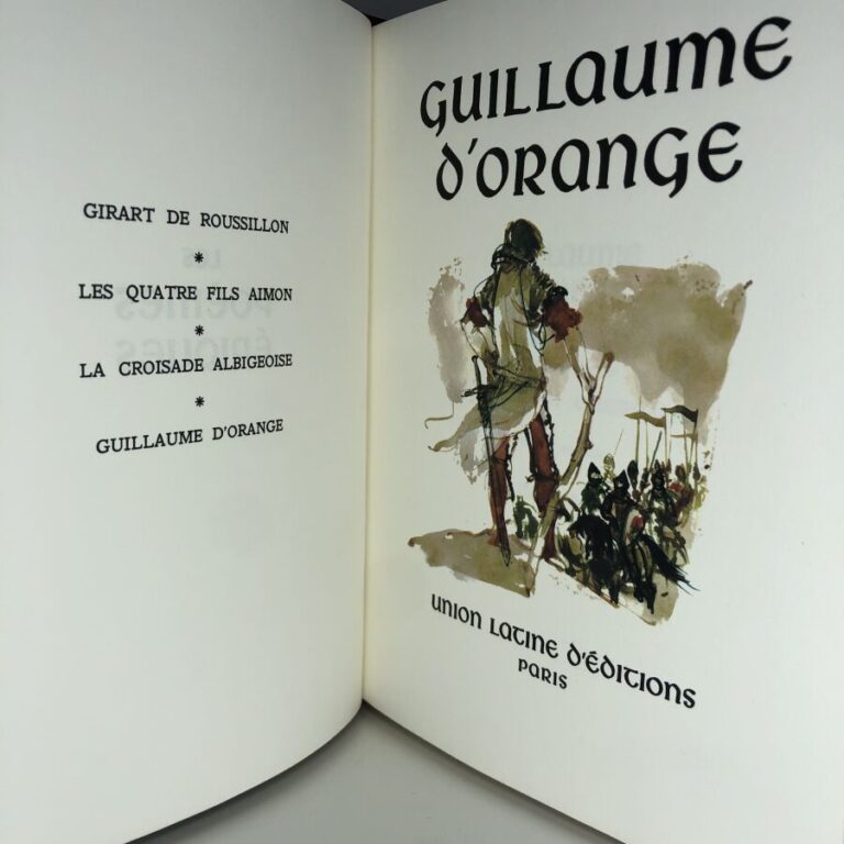 ANONYME. - Les poèmes épiques, Guillaume d'Orange. Édité à Paris chez Union lat…