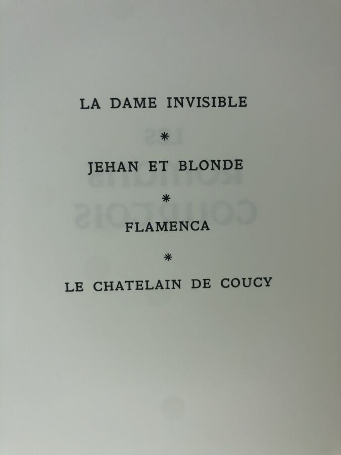 ANONYME. - Les romans courtois, Jehan et Blonde. Édité à Paris chez Union latin…