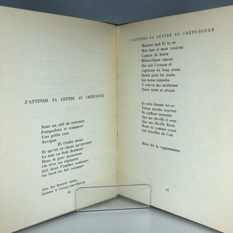 ARAGON. - Le crève-coeur. Édité à Paris chez Gallimard en 1946. De format in-12…
