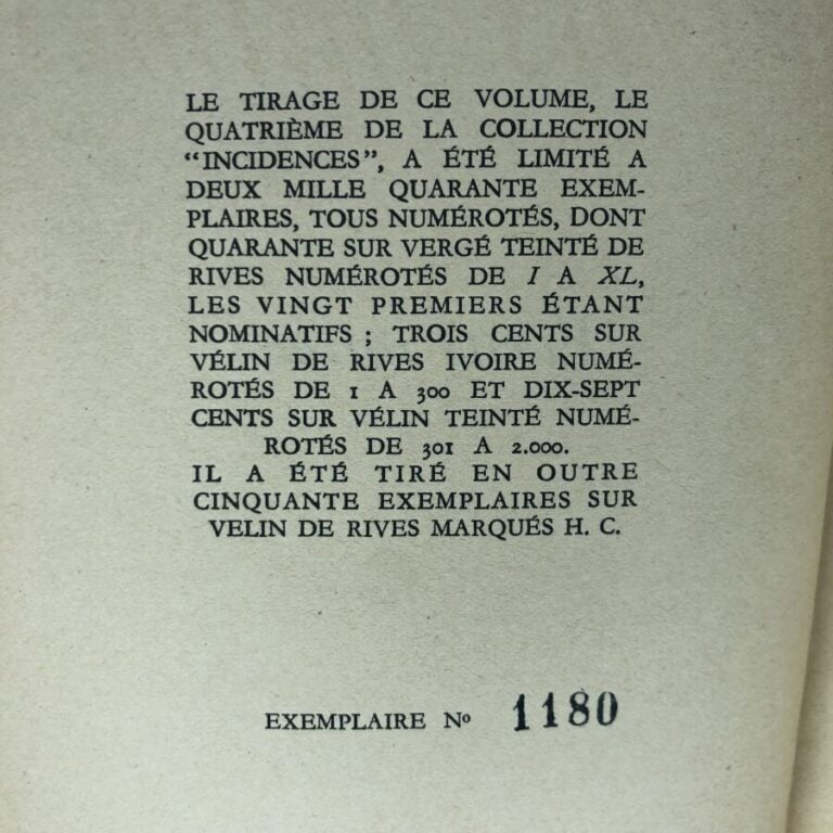 BAUDELAIRE. - Ecrits intimes. Édité à Paris chez les éditions du point du jour…