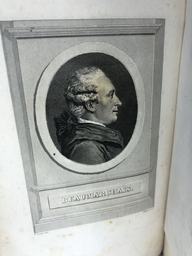 BEAUMARCHAIS. - Théatre de Beaumarchais. Édité à Paris chez Furne en 1828. 2 vo…