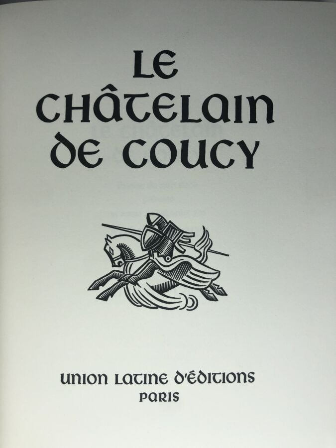 BERRY (André). - Le châtelain de Coucy. Édité à Paris chez Union latine d'éditi…