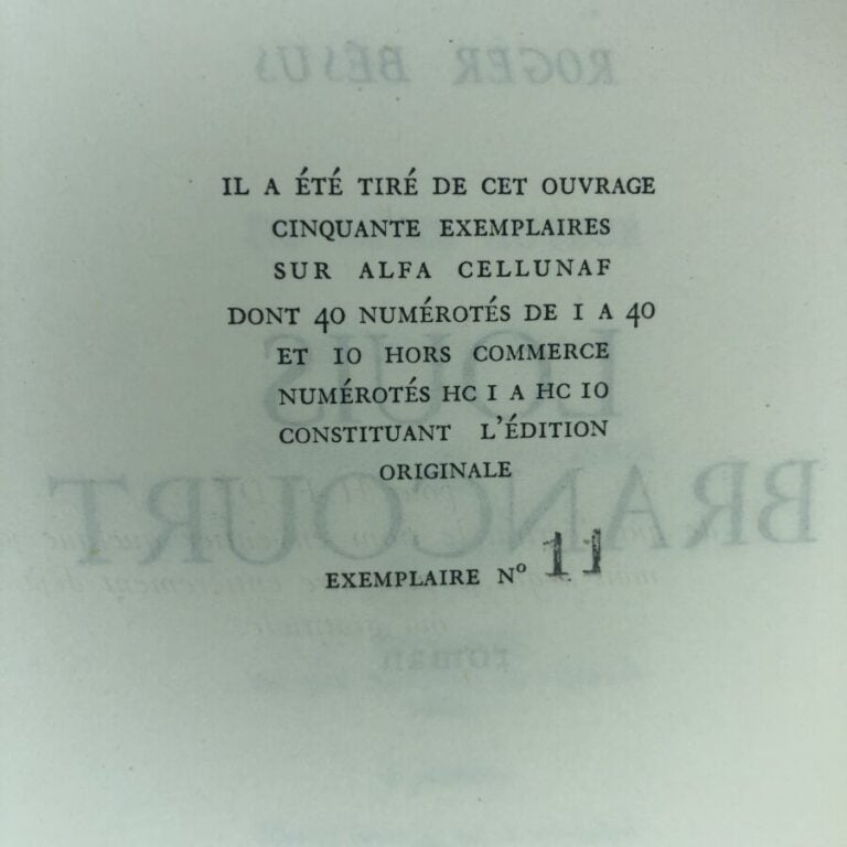 BESUS (Roger). - Louis Brancourt. Édité à Paris chez Seuil en 1955. De format i…